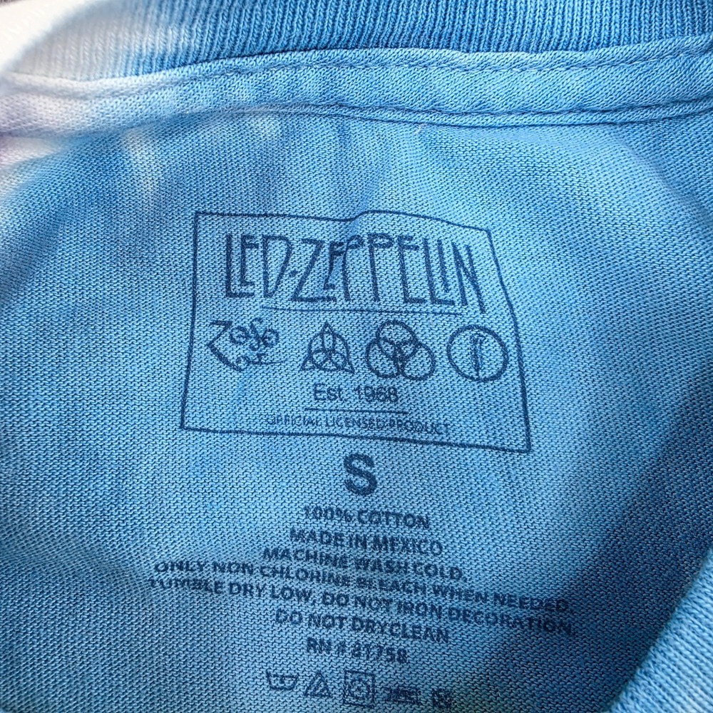 Led Zeppelin United States Of America 1977 Tie Dye T‎ Shirt Men's Size S - Picture 2 of 4